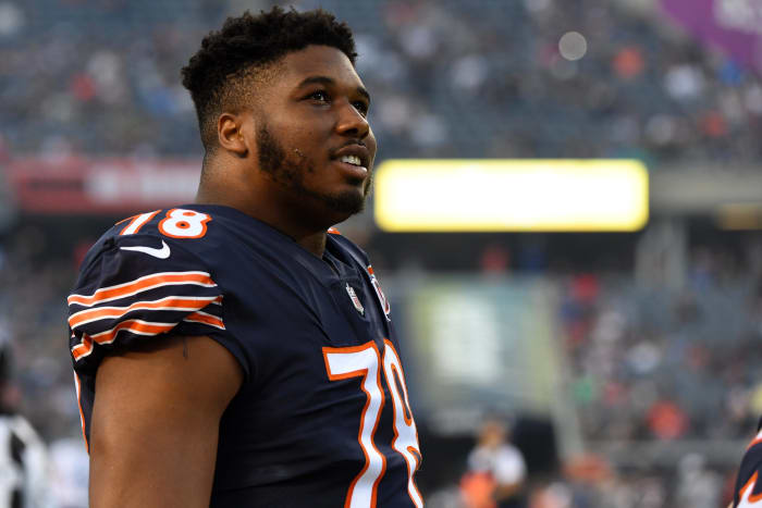 Defensive lineman Jalen Dalton (78) stands along the bench during the first half against the Tennessee Titans. Mandatory Credit: Mike DiNovo-USA TODAY Sports
